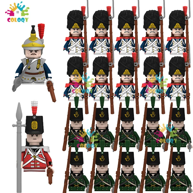 

Kids Toys British France Fusilier Building Blocks Soldiers Mini Action Figures Bricks Educational Toys For Kids Christmas Gifts