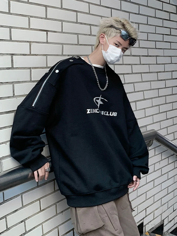 

American High Street Vibe Men's Zipper Hoodie Spring Autumn Trendy Brand 3D Print Top Unique Design Sense Outerwear