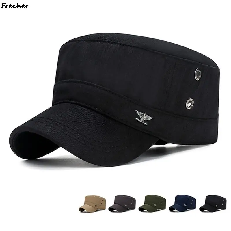 Bonés de beisebol vintage clássico masculino, chapéu de cadete casual, caça, caminhada, boné militar, ajustável, retro chapéus do exército,