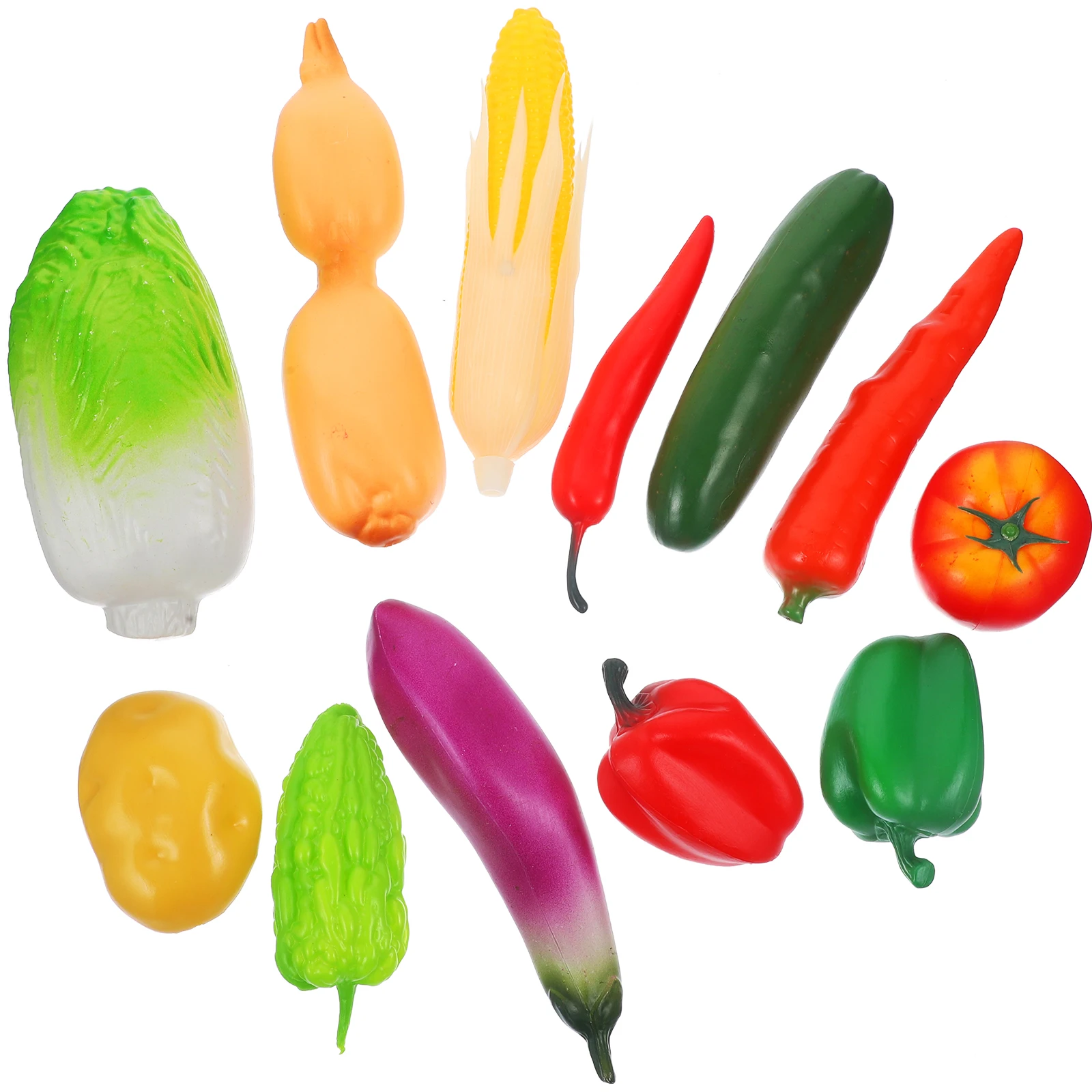 

12pcs Lifelike Models Plastic Fake Vegetable For Store Display Kitchen Decoration Showcase Lifelike Vegetable Props