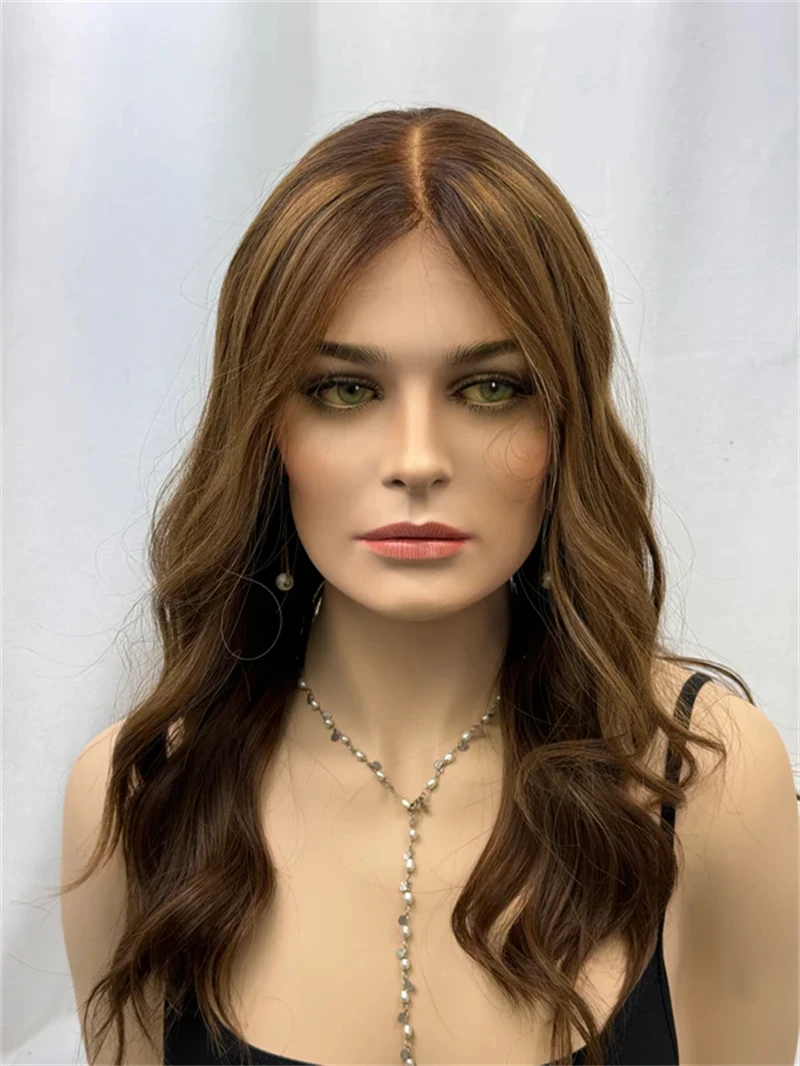 

Body Wave Wig Synthetic HD Lace Front Wig Ombre Honey Brown Blonde Highlights Lace Wigs Heat Safe Futura Cosplay Daily Party Wig