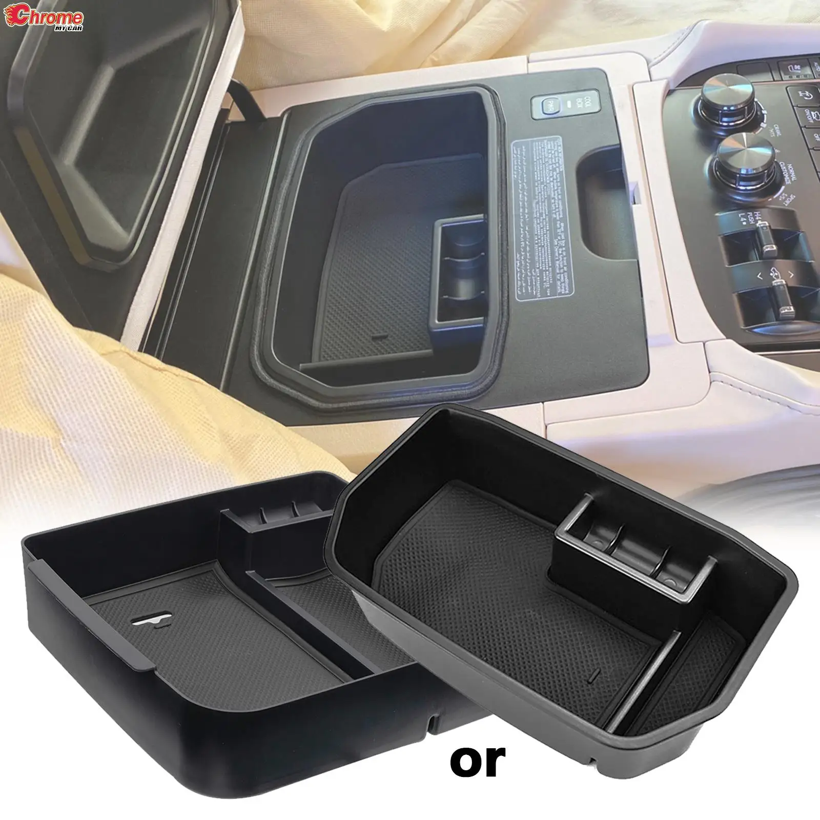 Car Central Armrest Storage Box Center Console Organizer Tray Container Pallet Holder For Toyota Land Cruiser J200 Lexus LX570