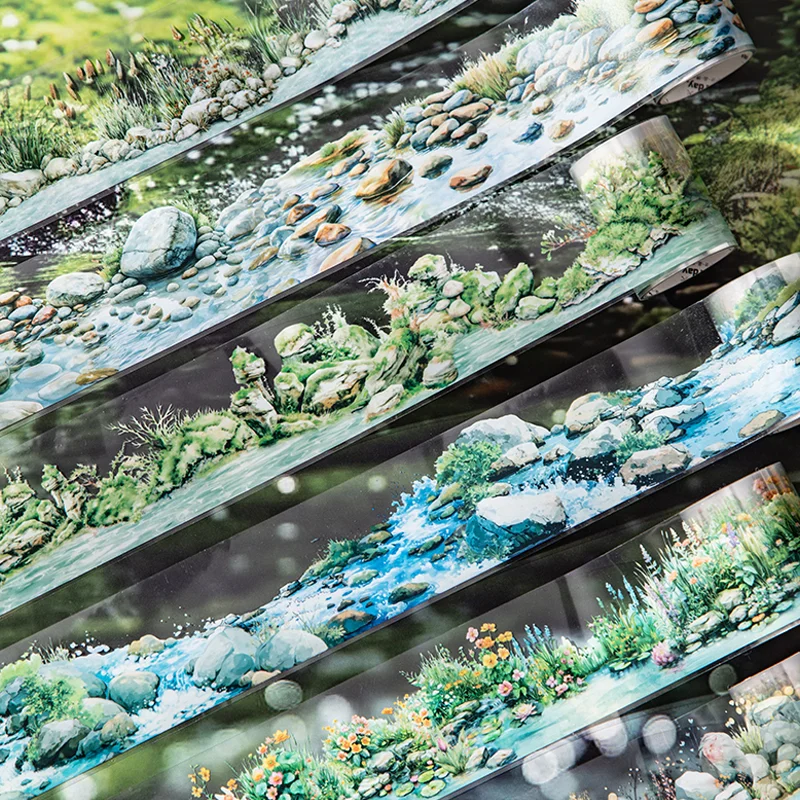 【セール中】200cm/ロール シェルグローPETテープ マスキングテープ DIYハンドブック スクラップブック、フォトフレーム、グリーティングカード、携帯電話ケースの装飾用