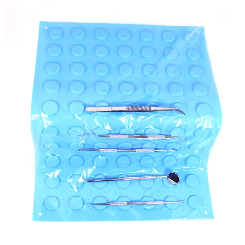 Bandejas / Gestión segura de objetos punzantes / Almohadilla para instrumentos médicos azules / Esteras para instrumentos quirúrgicos magnéticos