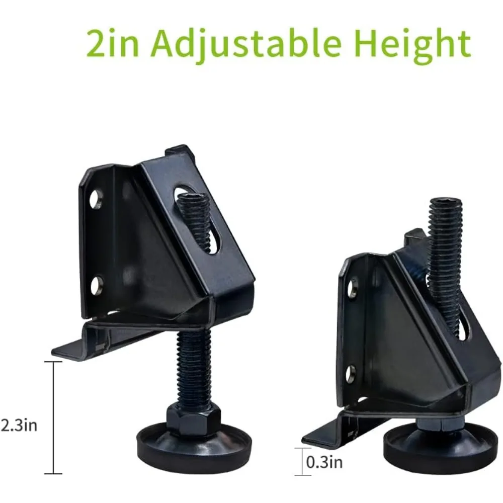 Livellatore per gambe per carichi pesanti da 4/8/16, altezza regolabile da 2 pollici, per mobili, tavoli, armadi