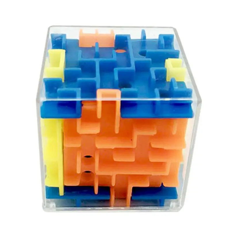 3D Maze Magic Cube Six-sided Transparent Puzzle Speed Cube Rolling Ball Magic Cubes Maze Toys For Children Stress Reliever Toys