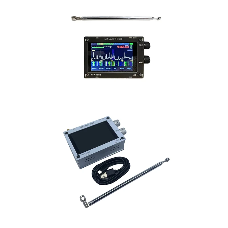 

New 50K-250Mhz 400M-2Ghz SDR Pro Malachite Receiver All-Band Aviation Band Radio Receiver With 3.5 Inch Touch Screen