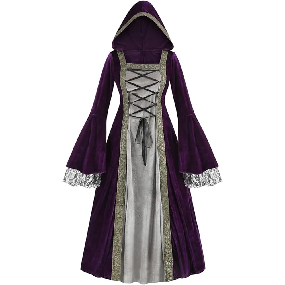 

Elegant Women Gothic Punk Dress Traditional Medieval Costume for Various Occasions Like Parties and Casual Wear