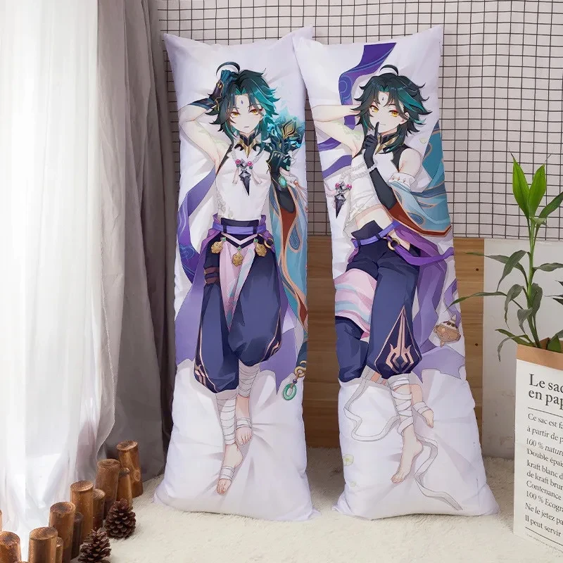 Anime Game Dakimakura Genshin Impact Alhaitham Kaeya Xiao Zhongli Hutao Kaveh Pillowcase Hugging Body Pillow cover Otaku Gifts