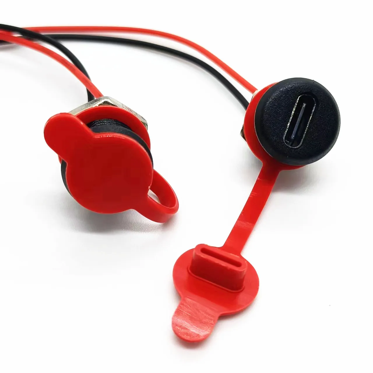 10 قطعة USB C-نوع موصل مقاوم للماء سلك لحام أنثى المقبس C-نوع ميناء شحن واجهة المقبس مع سلك لحام