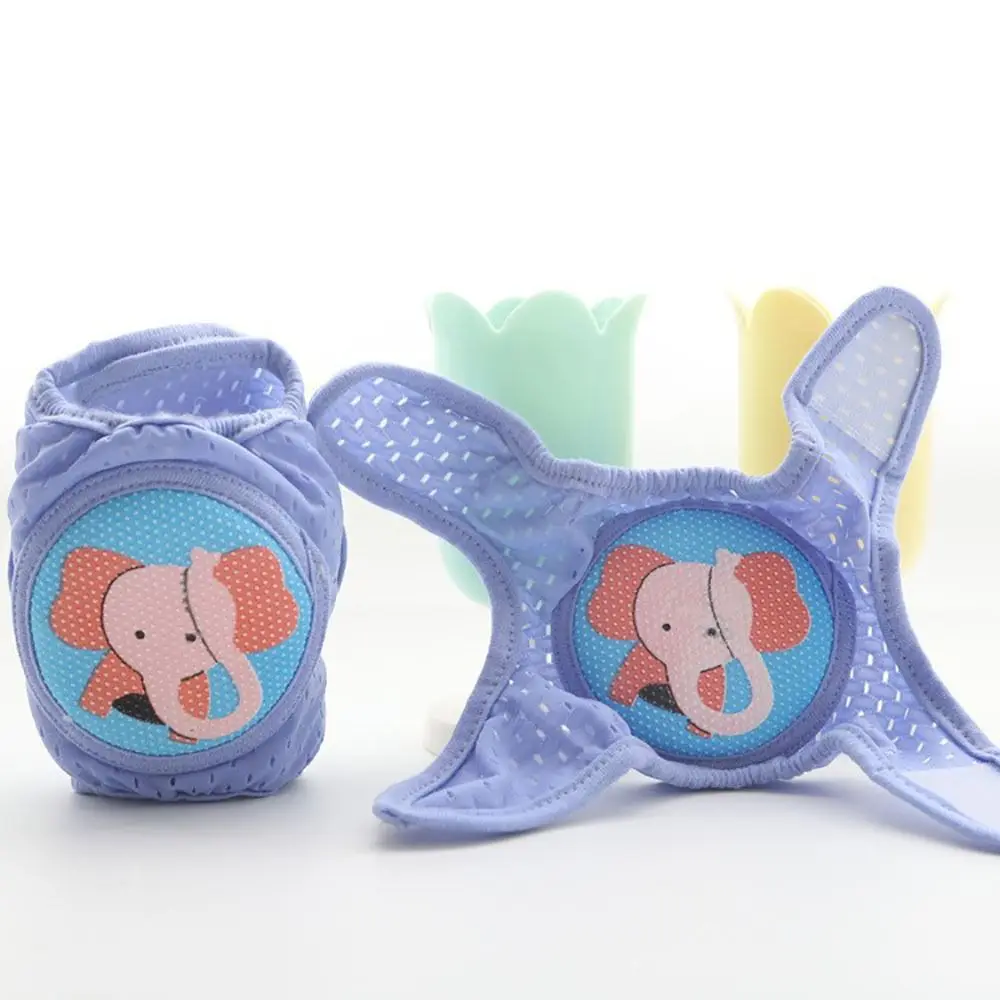 Rodilleras de algodón y poliéster resistentes al desgaste, protector elástico reticular para gateo de niños pequeños, calentador de piernas transpirable ajustable