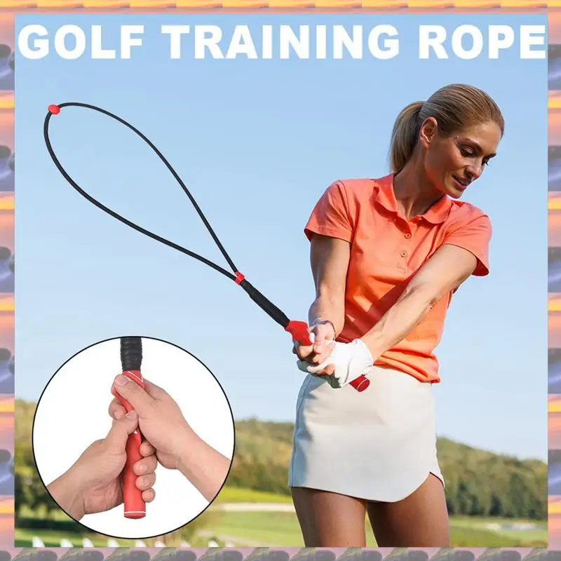 

ABML Golf Swing Training Aid Rope, Portable Golf Adjustable Handle Golf Posture Movement Correction