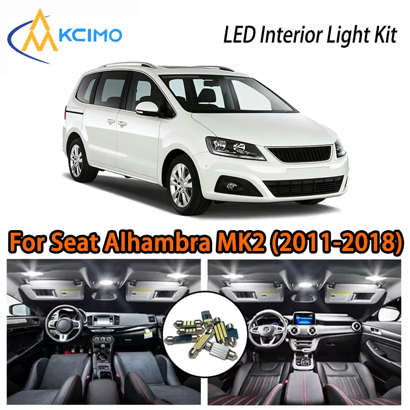 

KCIMO For Seat Alhambra MK2 710 711 (2011-2018) Premium LED Interior Kit - 2 Colors , Quick Installation, Long-Lasting