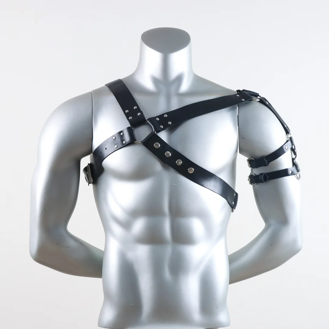 Männer Sexy Punk Gürtel Harness Verstellbarer Gürtel Körper Goth Harness Strap Cosplay Kleidung für Erwachsene Party Clubwear Gürtel – Detail 4