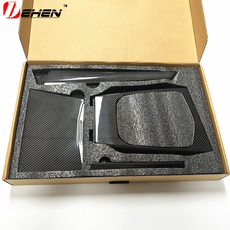 RHD For BMW G80 G82 G87 G20 G22 G26 i4 G42 Facelift 2019-2026 Car Center Console Dashboard Side Gear Panel Dry Carbon Fiber