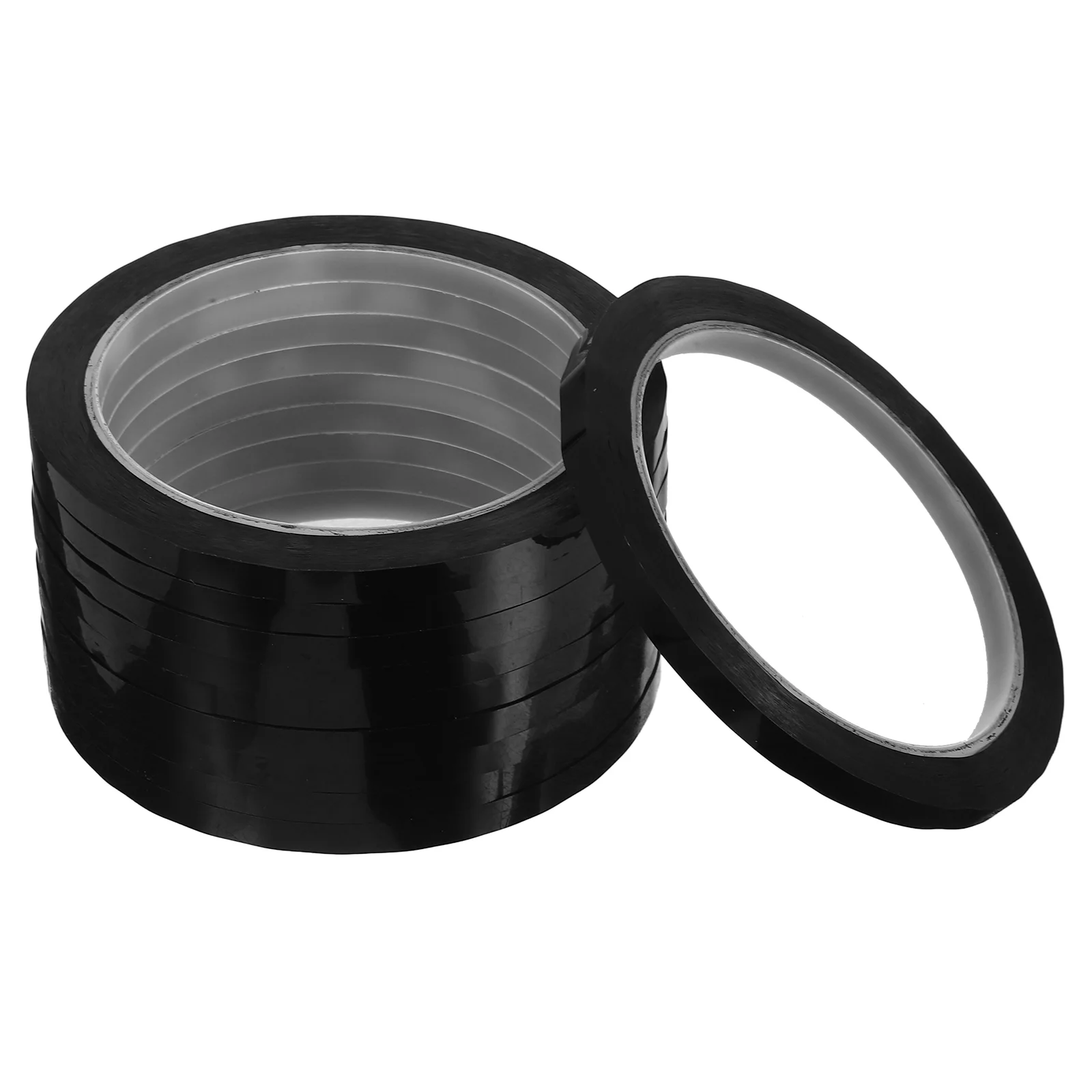 10 Pcs PET Striped Tape Black Chart Tapes Selkirk Tungsten White Board Adhesive Dry Erase The Drafting Thin Washi