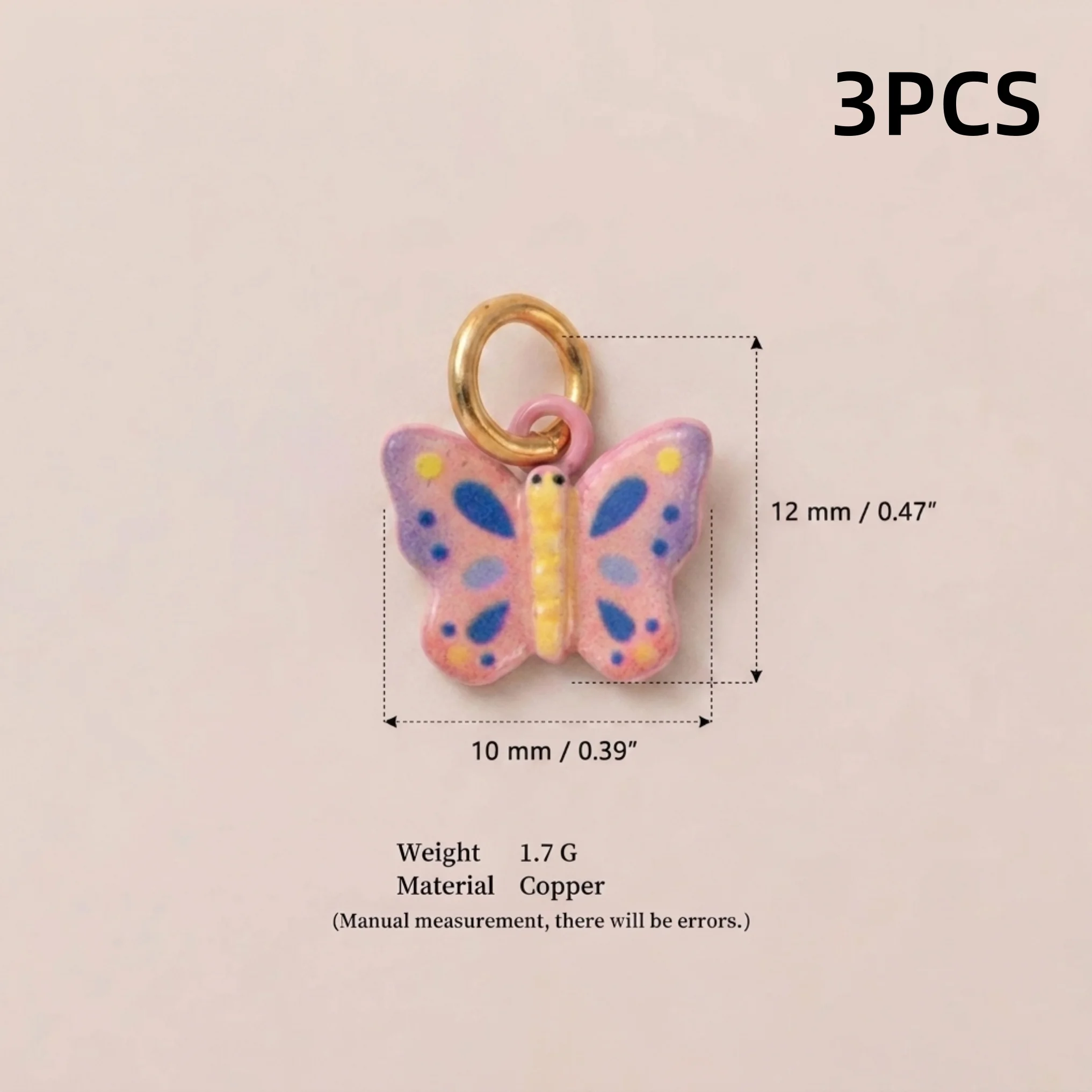 3 Stück Modische Einfache Beliebte Tier-Serie Kätzchen Rotes Pferd Biene DIY Anhänger Charms für Schmuck – Detail 4