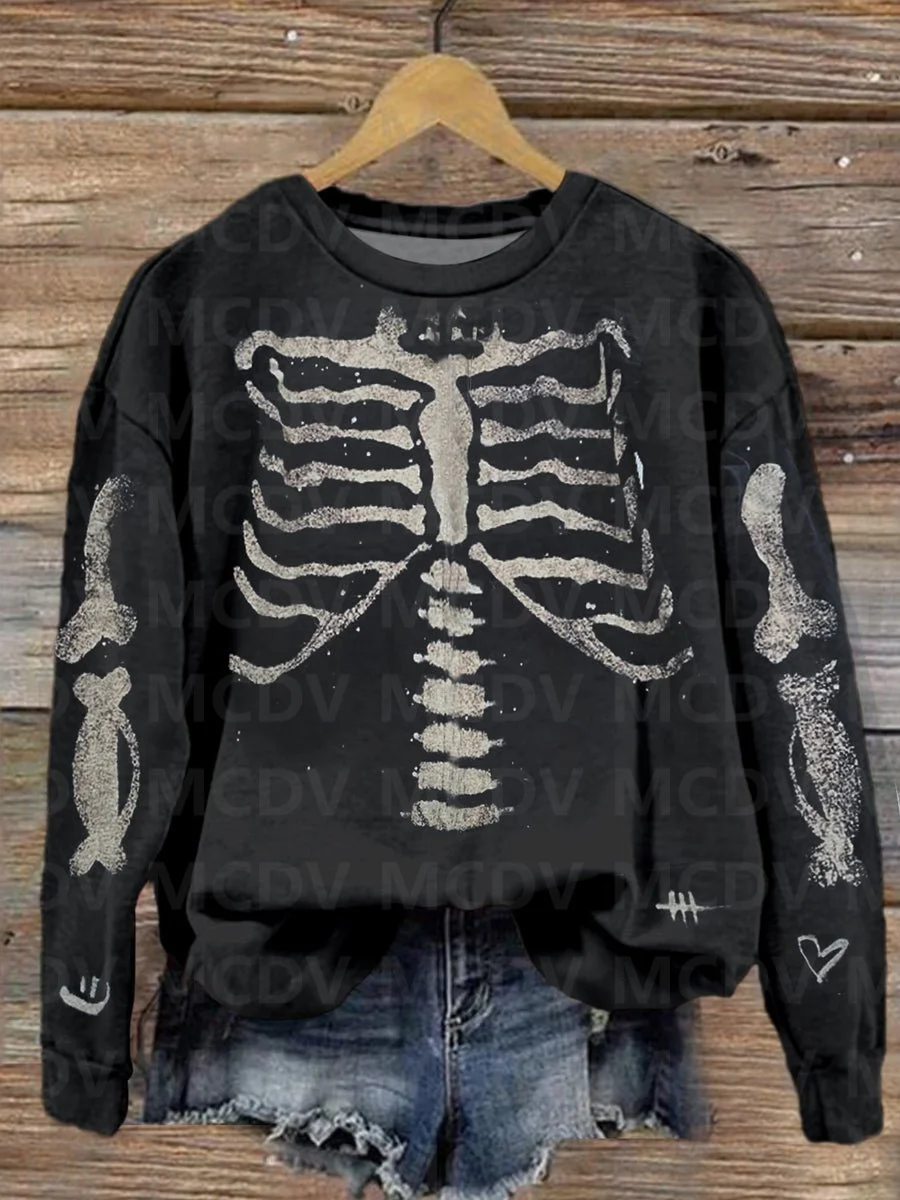 Women's Halloween Trick or Treat Sweatshirt 3D Printed Women Casual Pullover