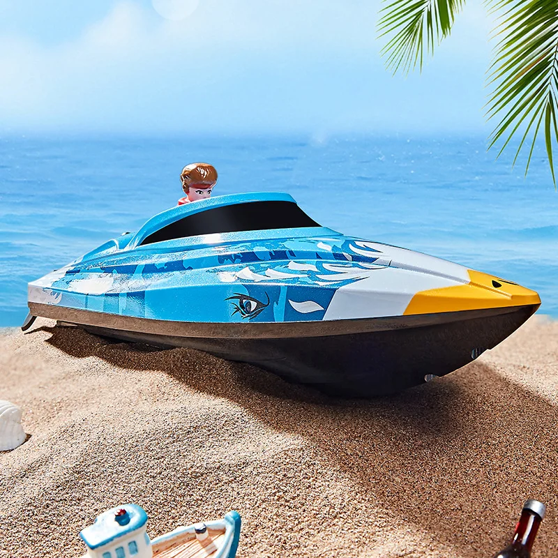 고속 원격 조종 스피드보트 어린이 물놀이 장난감 LED 조명 방수 전복 방지 리셋 리모컨 보트