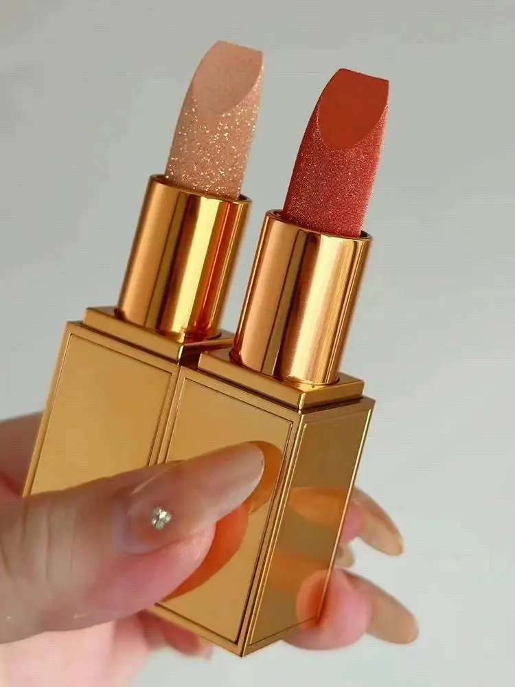 Maquillaje lápiz labial dorado Flash/rubor labial cambio de Color bálsamo labial lápiz labial 3g maquillaje cosmético herramienta de maquillaje