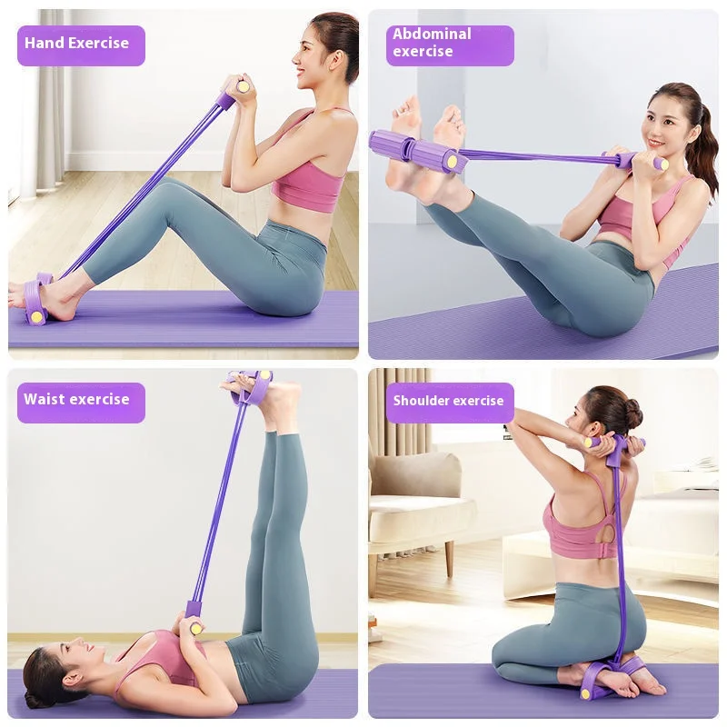 Multifunction Tension Rope Resistance Band Elastic Pedal Puller Leg Stretching Slimming Training Portable Fitness Equipment