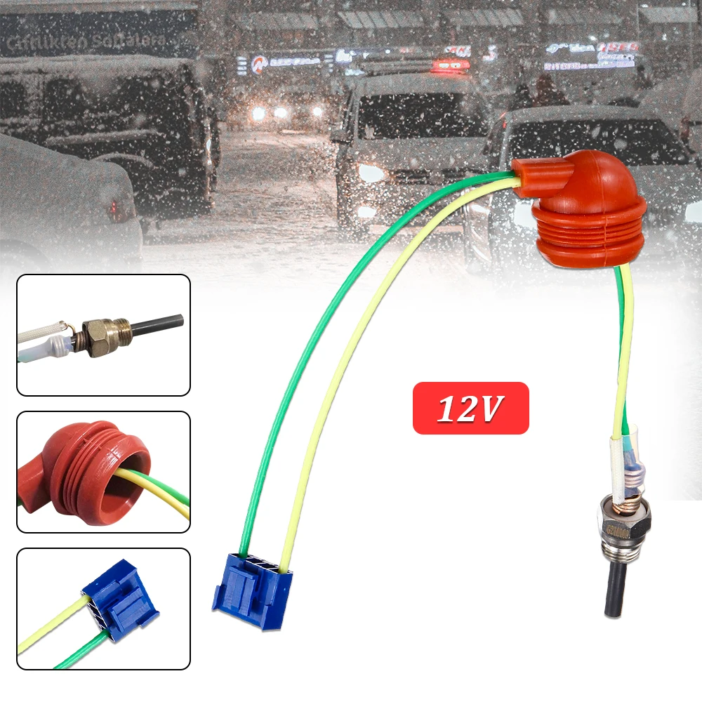 12 В воздушный дизельный обогреватель, керамическая свеча накаливания, ключ зажигания для Webasto Eberspacher 3-8 кВт, автомобиль, грузовик, фургон, лодка, обогреватель, аксессуары