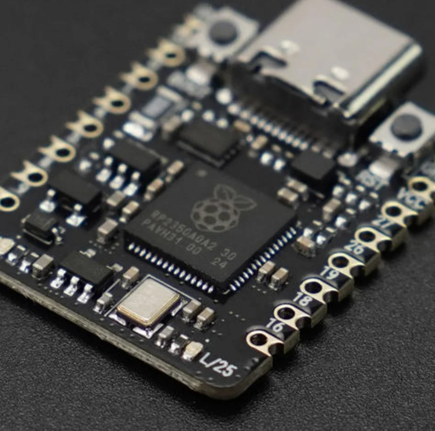 Beetle RP2350 Wearable Dev Board, Dual-Core ARM/RISC-V, 150MHz, MicroPython, Coin-Sized, Battery Management