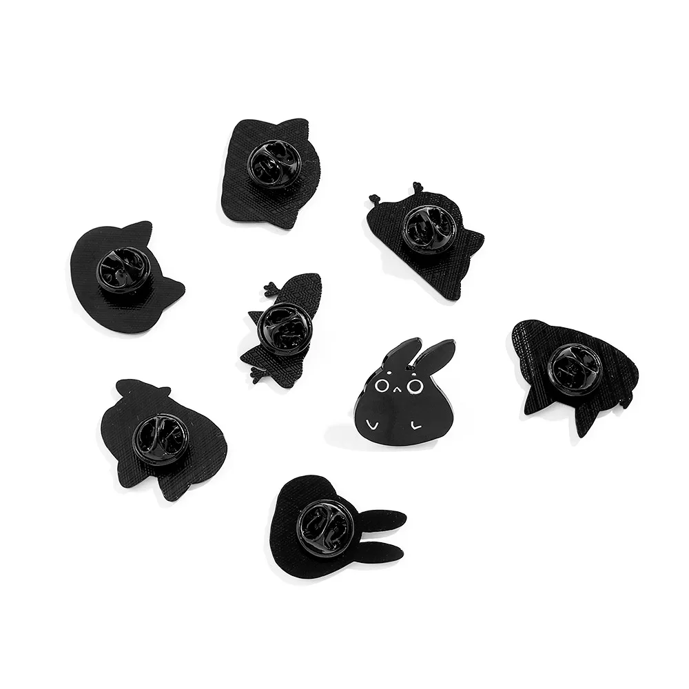 Fun animal series black dragon cat shaped brooch Simplicity fashion metal enamel badge clothing backpack pins decoration Jewelry