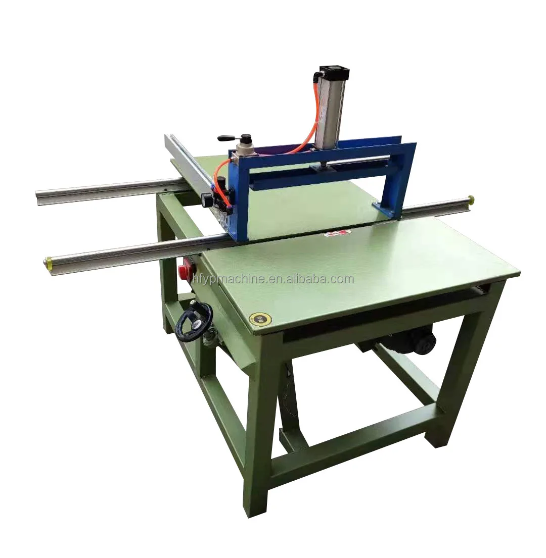 Manual Sliding Table Saw with Angle Iron Frame, Mini Portable Woodworking Table Saw for Furniture Cutting