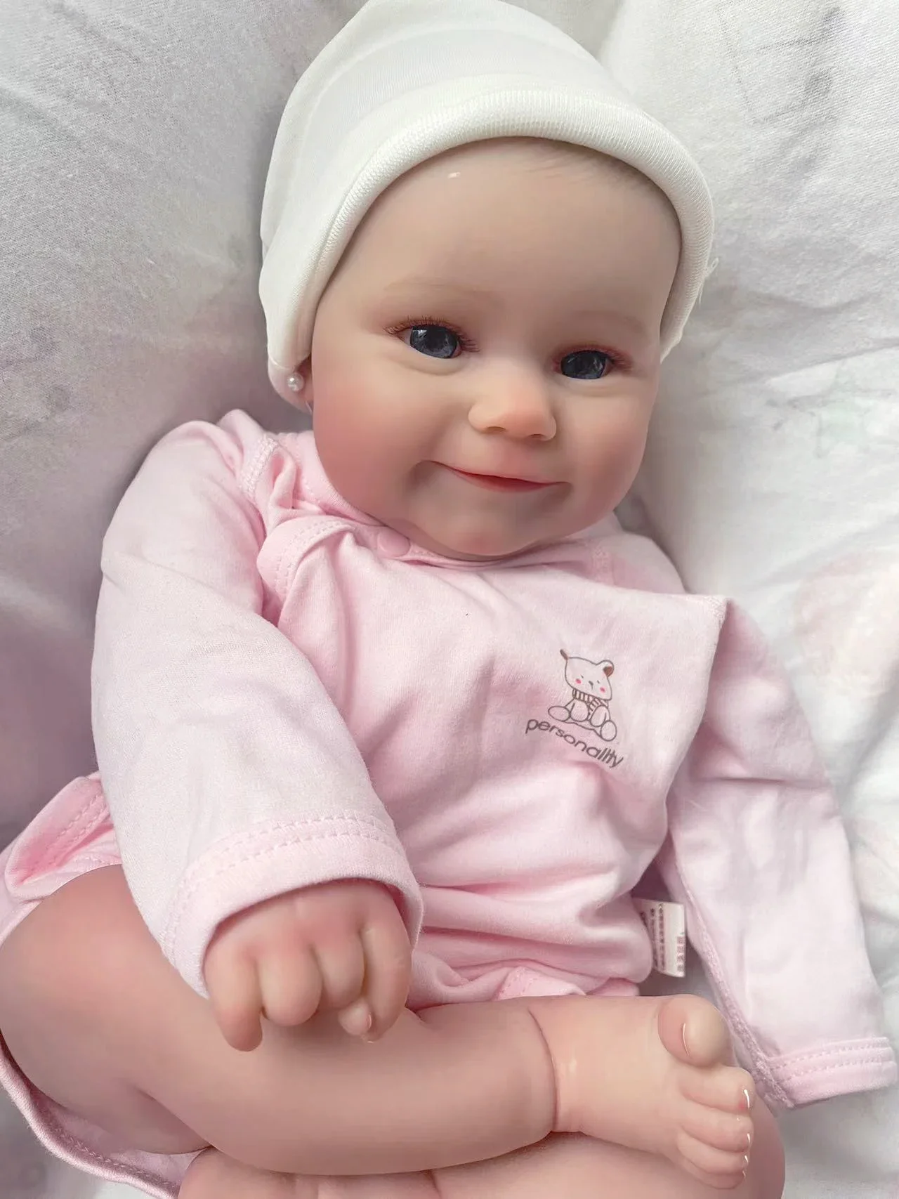 48CM Maddie Already Painted Finished Reborn Doll Handmade Lifelike Baby Girl Genesis Hand Paint 3D skin Tone Visible Veins