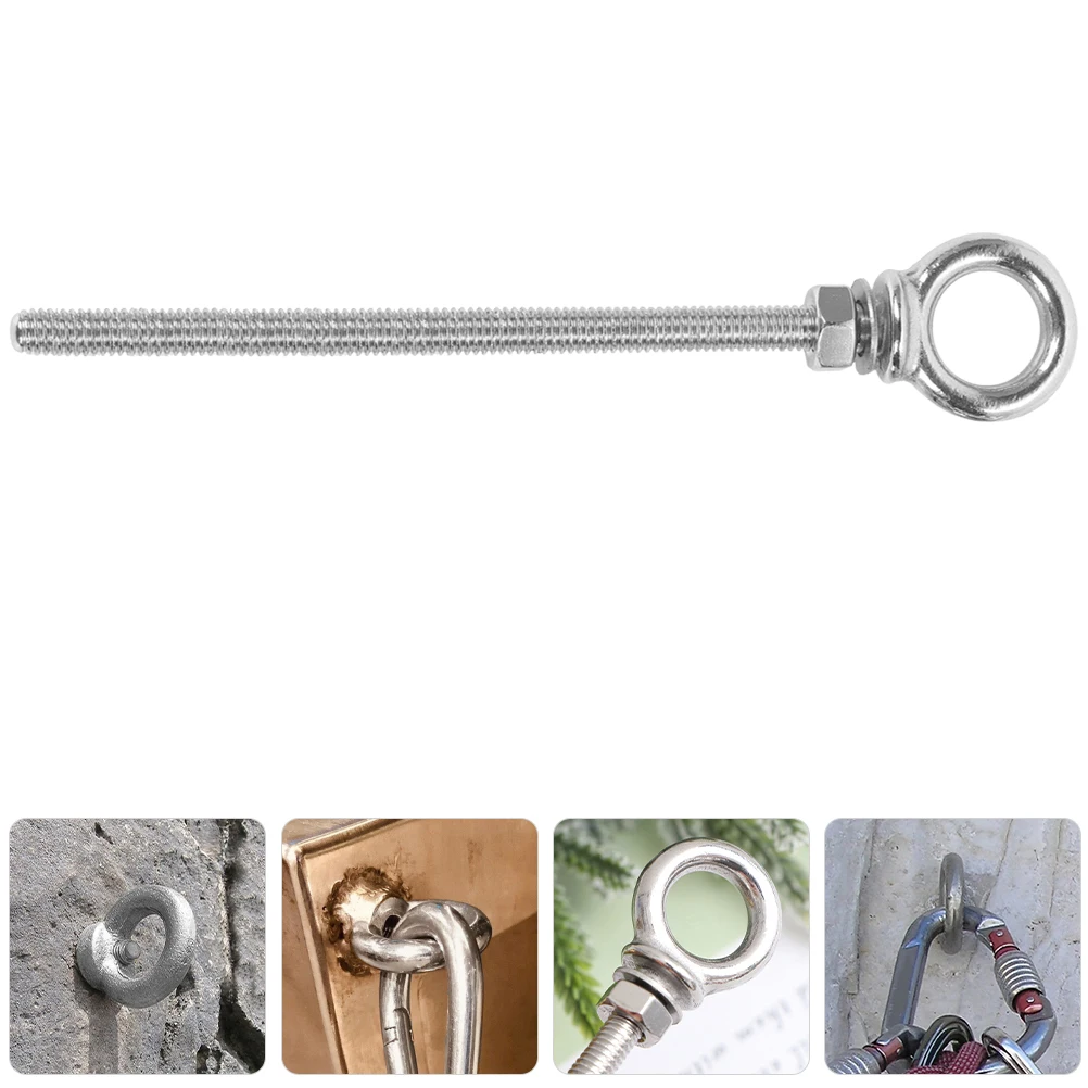 

Stainless Steel Hoist Bolts Metal Eye Screw Heavy Duty Lifting Ring Threaded Eyebolts