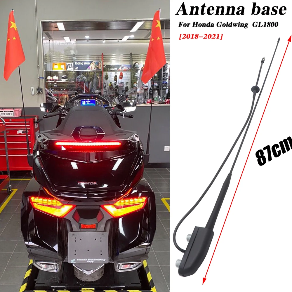 

Motorcycle Accessories Black Channel Radio Antenna Base For Honda Goldwing Gold Wing 1800 GL1800 2018 2019 2020 2021