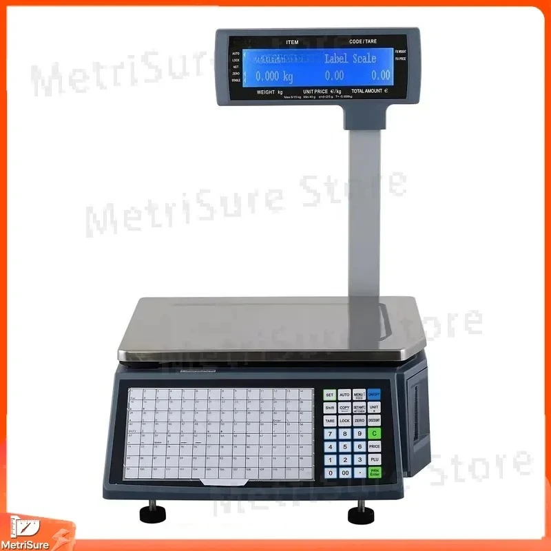 Retail Barcode Label Printing Scale Digital Price Computing Scale for Butcher Shop Grocery Store Supermarket Weighing