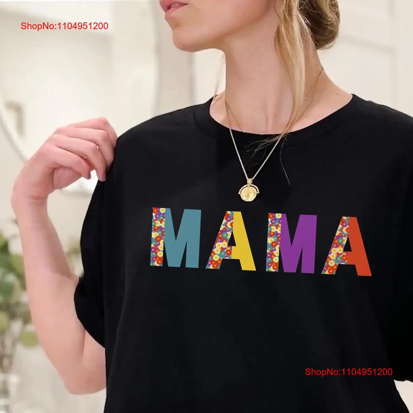 Camisa colorida para mamá, camiseta floral, regalo del día de la madre para mamá, camiseta asiática para su futuro, Top lavado vintage para uso diario, suave y versátil