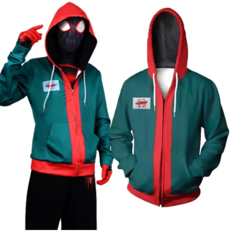 

Костюм Человека-паука Майлза Моралеса на Хэллоуин, комбинезон Зентай, боди Человека-паука, брелок, подарок для вечеринки