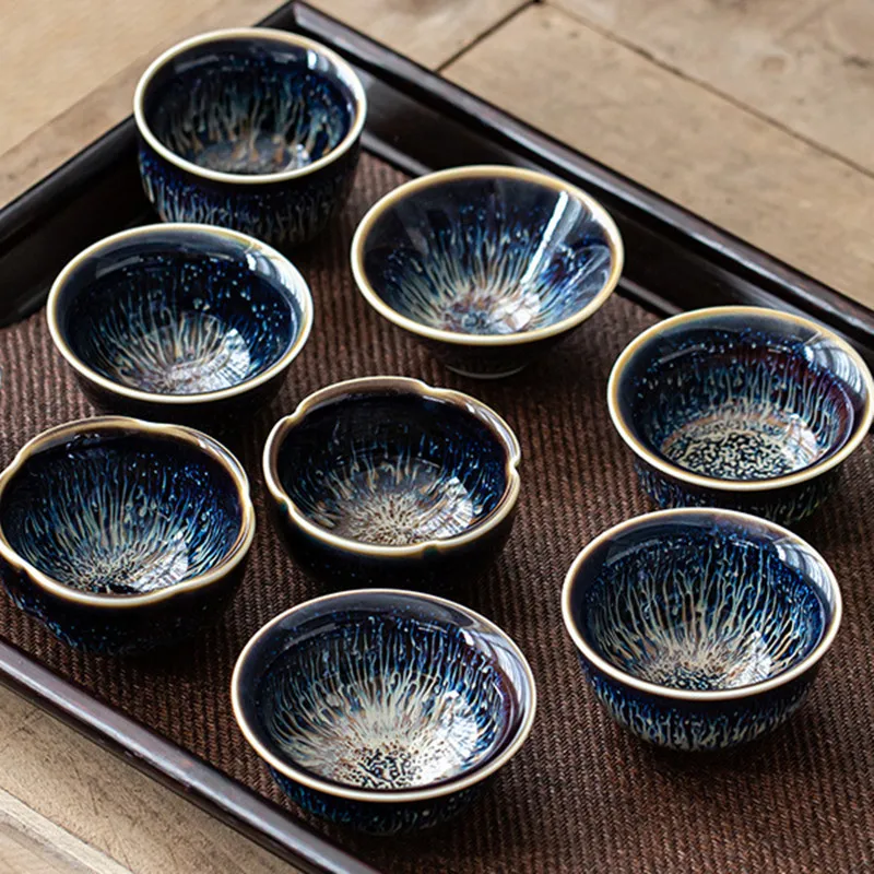 Tianmu Teacup Retro Tea Cup, Kiln Change, Small Pinming Tea Master Cup, High Quality, Retro