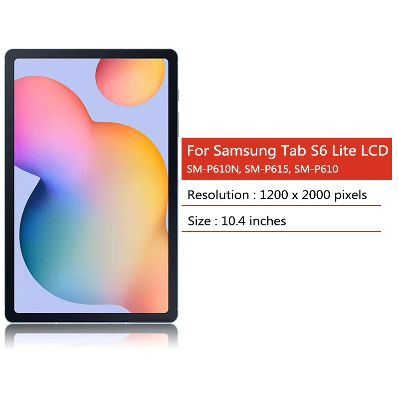 10.4“Tested For Samsung Tab S6 Lite 2020 2022 2024 P610 P615 P613 P619 P620 P625 LCD Display Touch Screen Digitizer Assembly