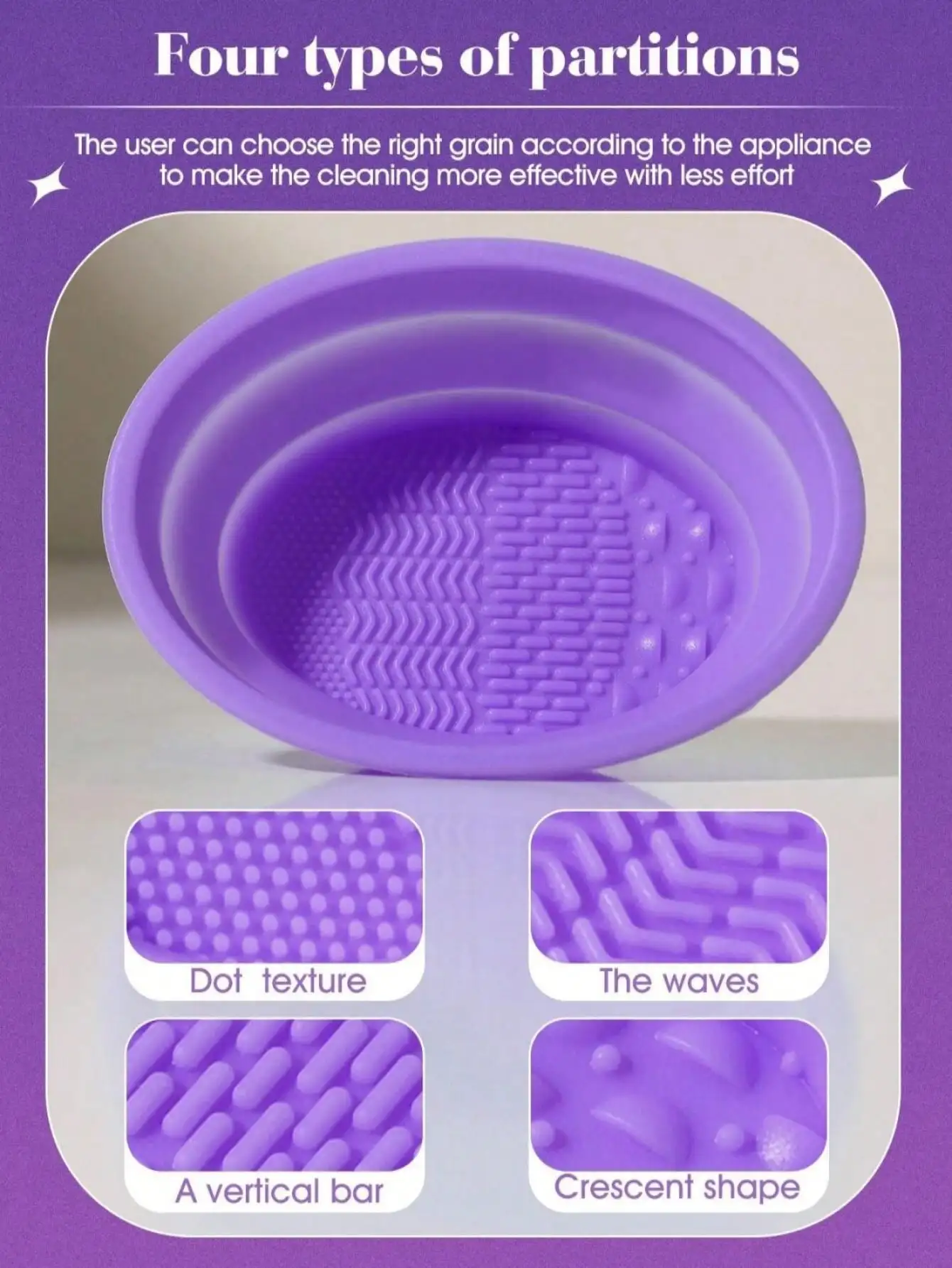 Pink Makeup Brush Cleaning Bowl Set with 1 Flocking Powder Puff & 1 Blender Sponge Beauty Blenders & Cosmetic Tools