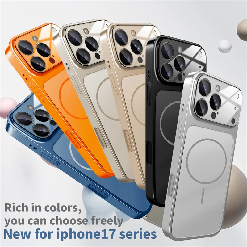 

Luxury Corning Glass Magnetic Case for iPhone 17 / 17 Air / 17 Pro / 17 Pro Max MagSafe Compatible, Anti-Scratch, Slim Shockp