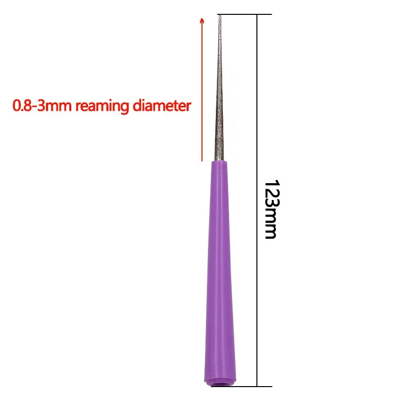 Diamond Reaming Needle Drill Grinding Shaped File DIY Enlargement Bead Hole Reamer Pearls Crystals Jewelry Jades Processing Tool