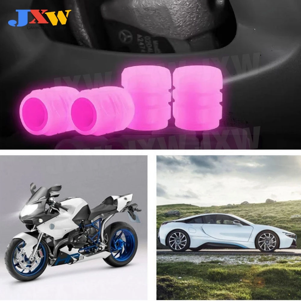 

Luminous Caps Fluorescent Night Glowing Stem Caps Car Decor Vehicles Wheel Light Hub Styling Shiny Tyre Cap Motorcycle