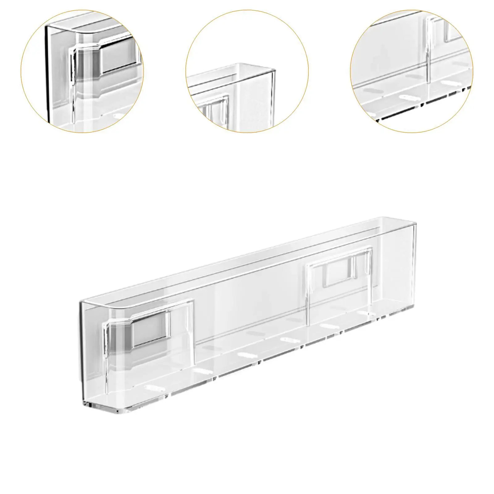 Clear Floating Wall Shelves for Kids Books Display No Drilling PET Storage Rack for Living Room Bedroom Nursery Organizer