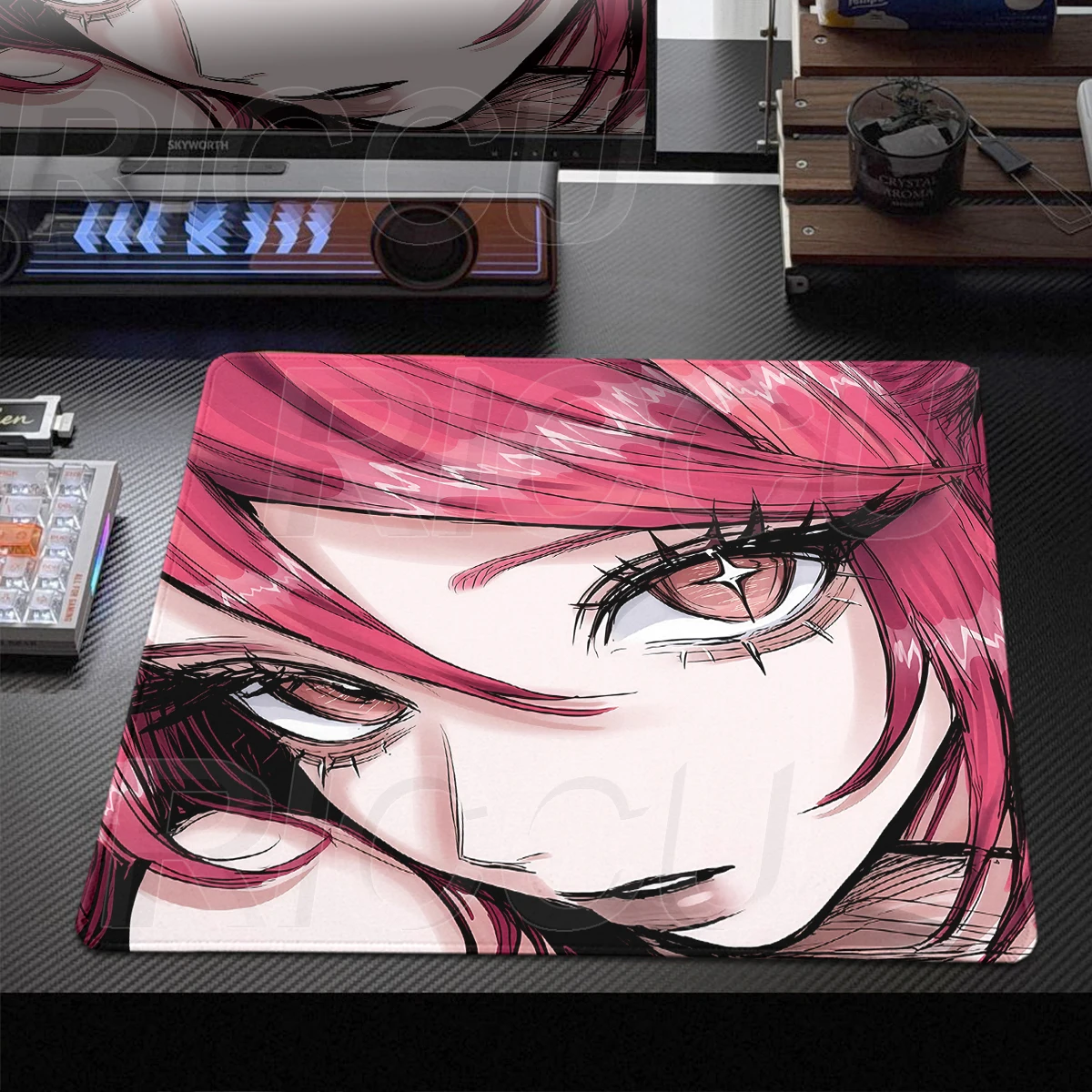 Korean Ins Style Office Anime Girl Mouse Pad Table Decor Y2K Girls Small Mousepad E-Sports Laptop Desk Mat Gaming PC Accessories