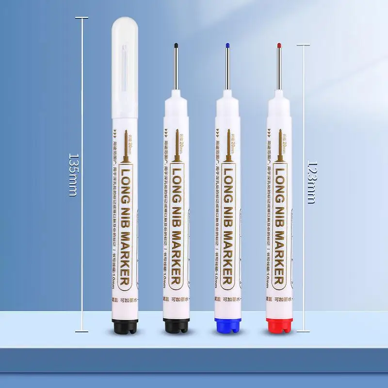 Picture 7: 1PC Long Tip Deep Hole Marking Pen Waterproof Multifunctional Marker Pen For Woodworking Decoration Metal Punching