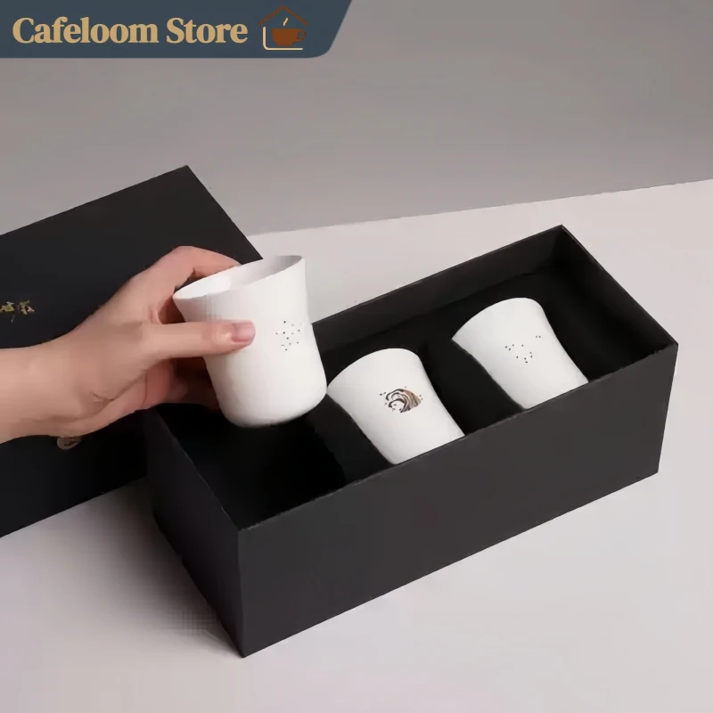 Timemore Ganlu Coffee Cup Golden Dragon Ceramic Cup Fragrance Retaining Coffee Mug For Hand Brew Specialty Coffee Tea Tasting
