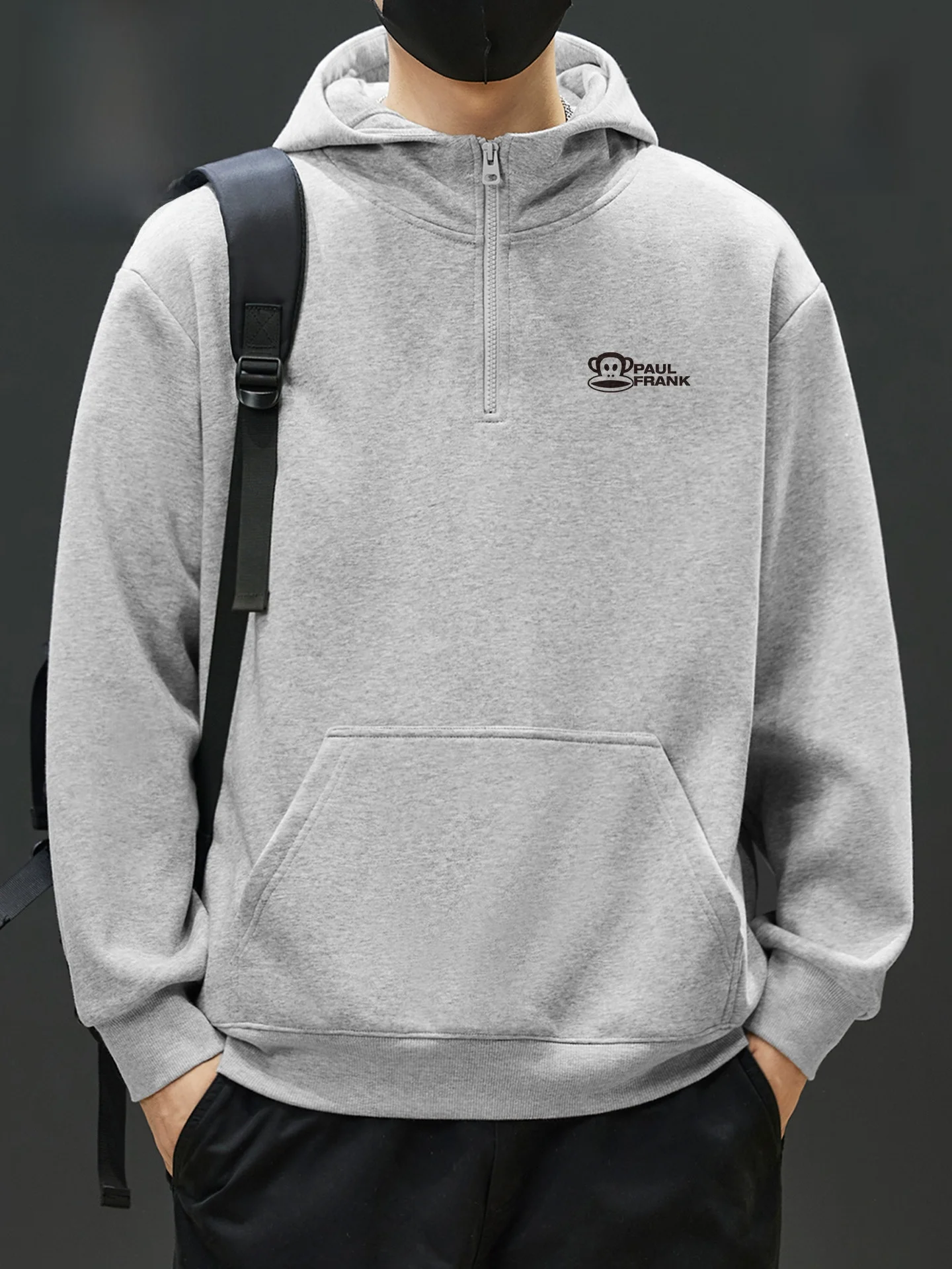 

Men's Hoodie Sweatirt Fce Lined f Zip Thiened Winter Casual Faion Warm Breathable Cotton Polyester
