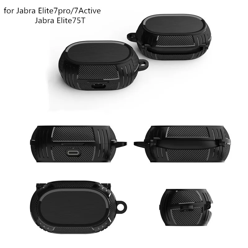 Case for Jabra Elite 7 Pro Luxury Hard Armor Elite75T Protector boys TPU Military JBL funda with Carabin for Jabra Elite 7Active