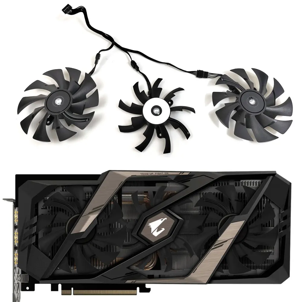 

Оригинальный 95 мм кулер GIGABYTE Aurus Geforce RTX 2070 Super 8G для GIGABYTE Aurus Geforce RTX 2060 2070 Ti вентилятор графической карты