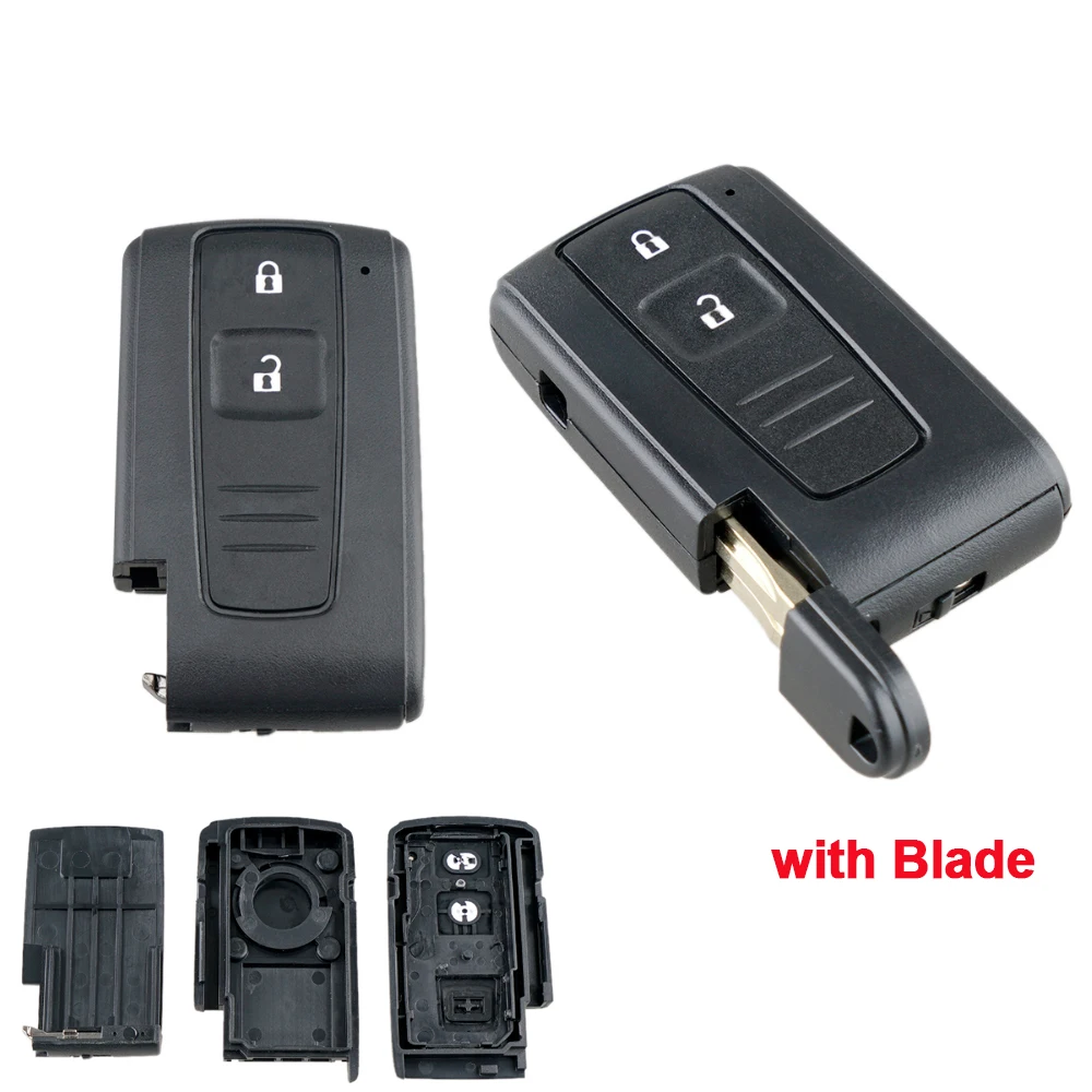 

2 Buttons Car Remote Key Shell with TOY43 Blade Fit for Toyota / Corolla / Prius / Verso