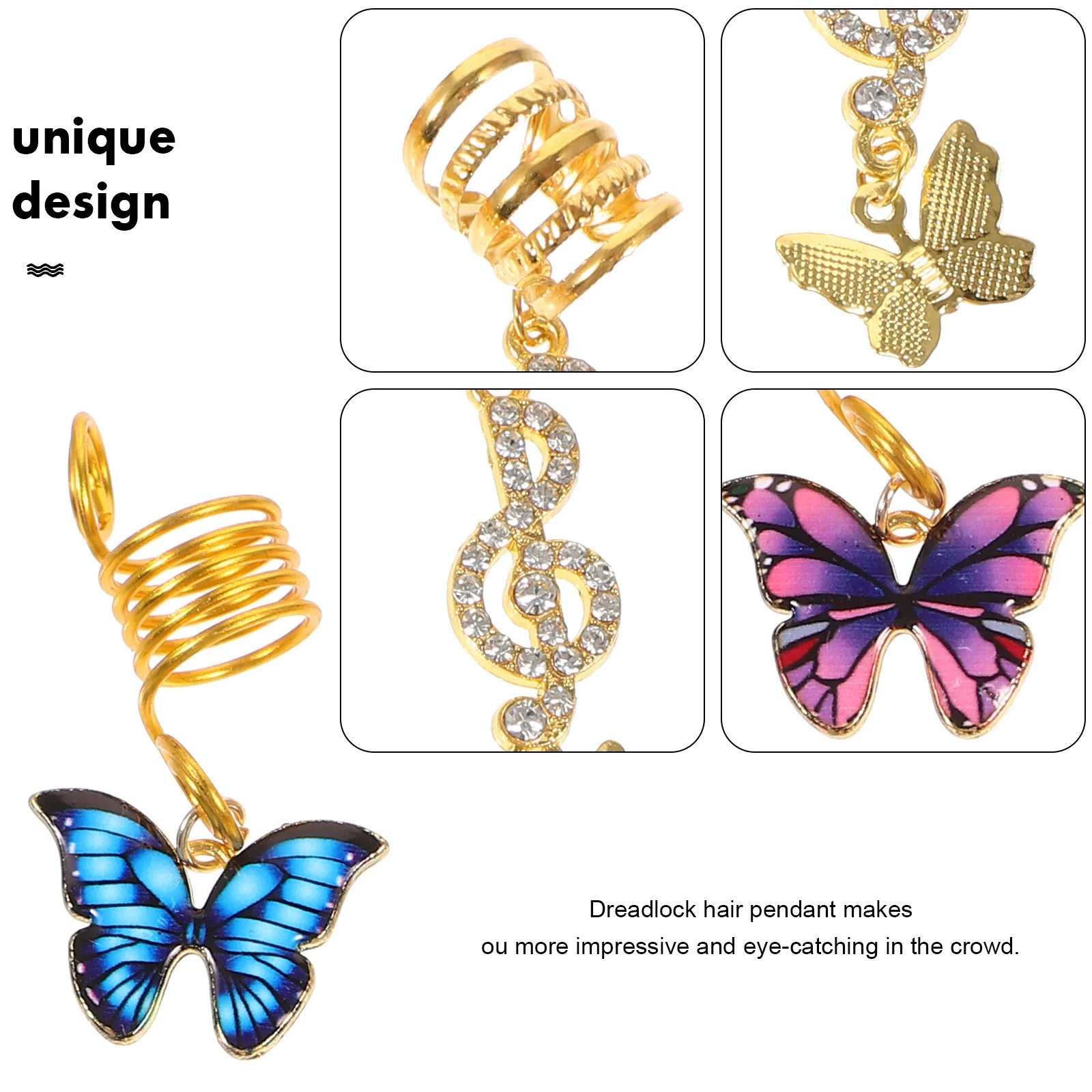 

31pcs Dreadlock Hair Pendant Set Stone Beads For Braids Pirate Jewelry Braid Accessories Women Dreadlock Styling Cuffs